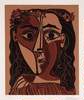 Pablo Picasso 1962 - Petite Tete de femme couronée